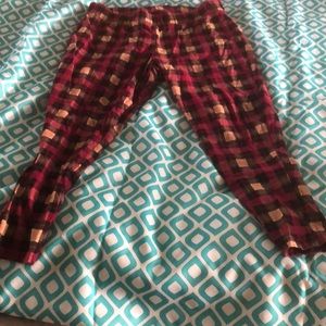 plaid leggings